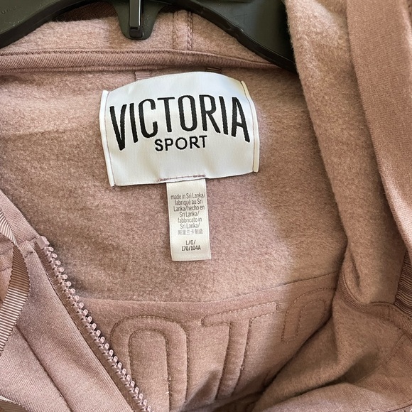 Victoria’s Secret Victoria Sport long sleeve full zip hoodie size large- mauve - Picture 8 of 10